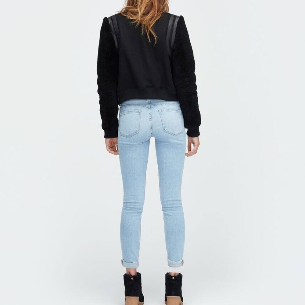 🔖 S UGG Wool Leather Sherpa Varsity Bomber Jacket - Picture 6 of 13